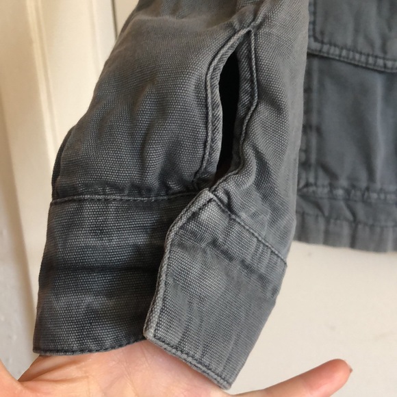 ECOTE Grey/Blue Cargo Jacket SIZE XS With buttons and pockets - Picture 8 of 15